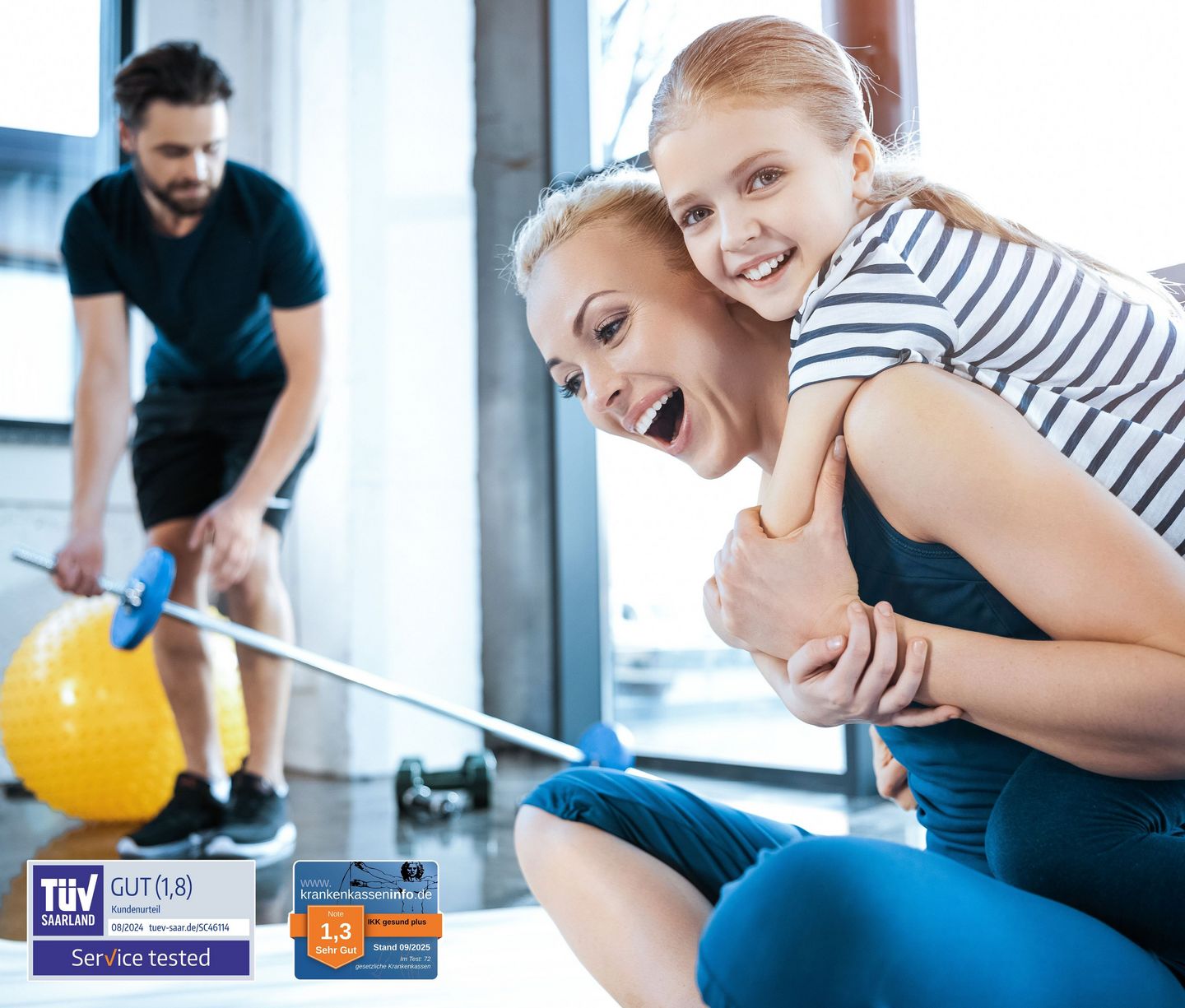 Familie beim Sport